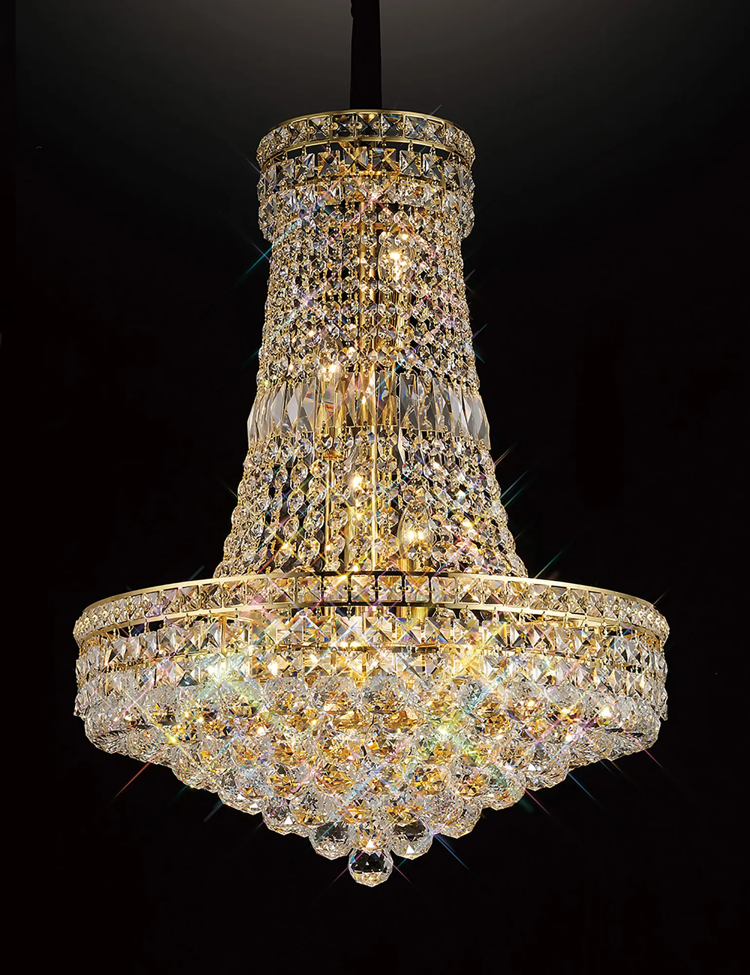 IL32090  Frances Crystal Chandelier 14 Light (19.8kg) Gold